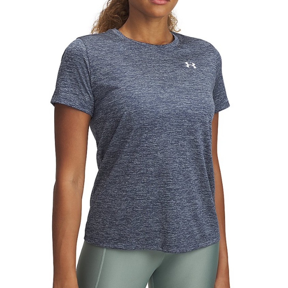 Under Armour Tech Twist Blue White Short Sleeve Crew